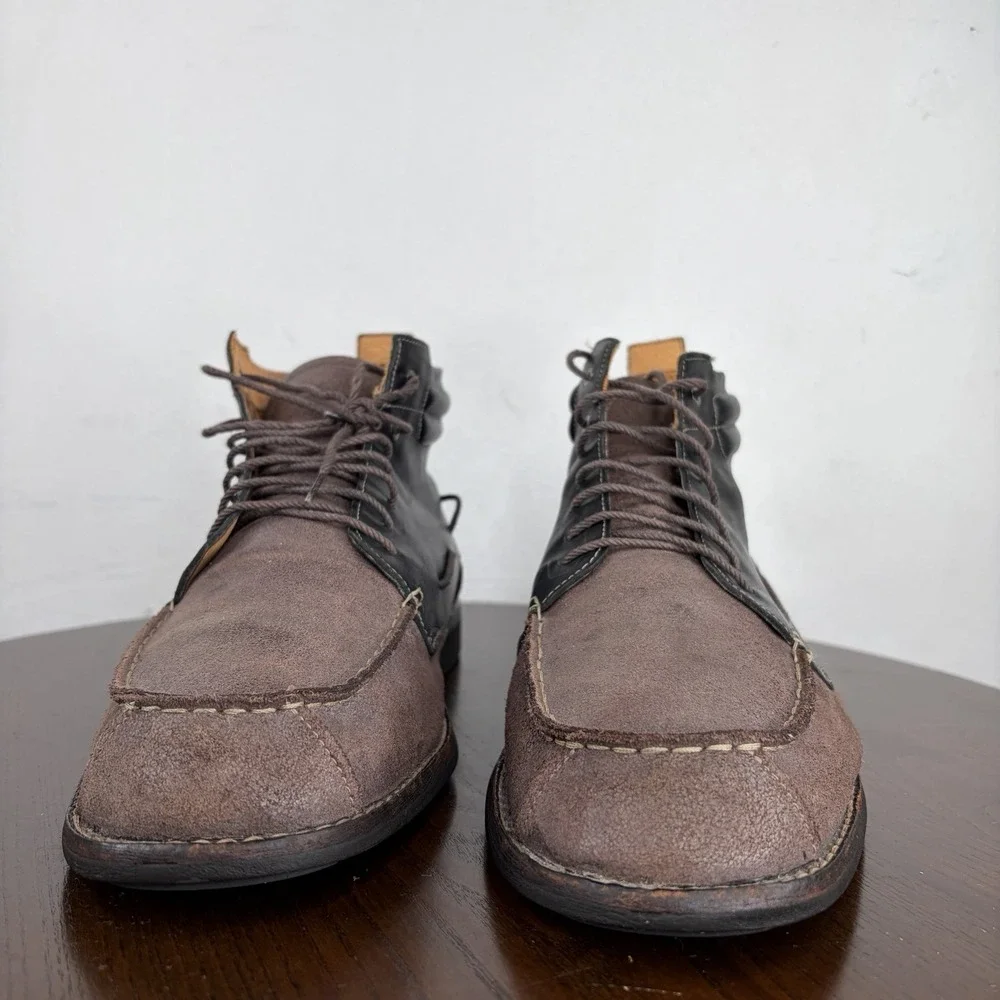 Timberland Boots Men's 12M Brown Leather Chukka Earthkeepers City Moc Toe 73173